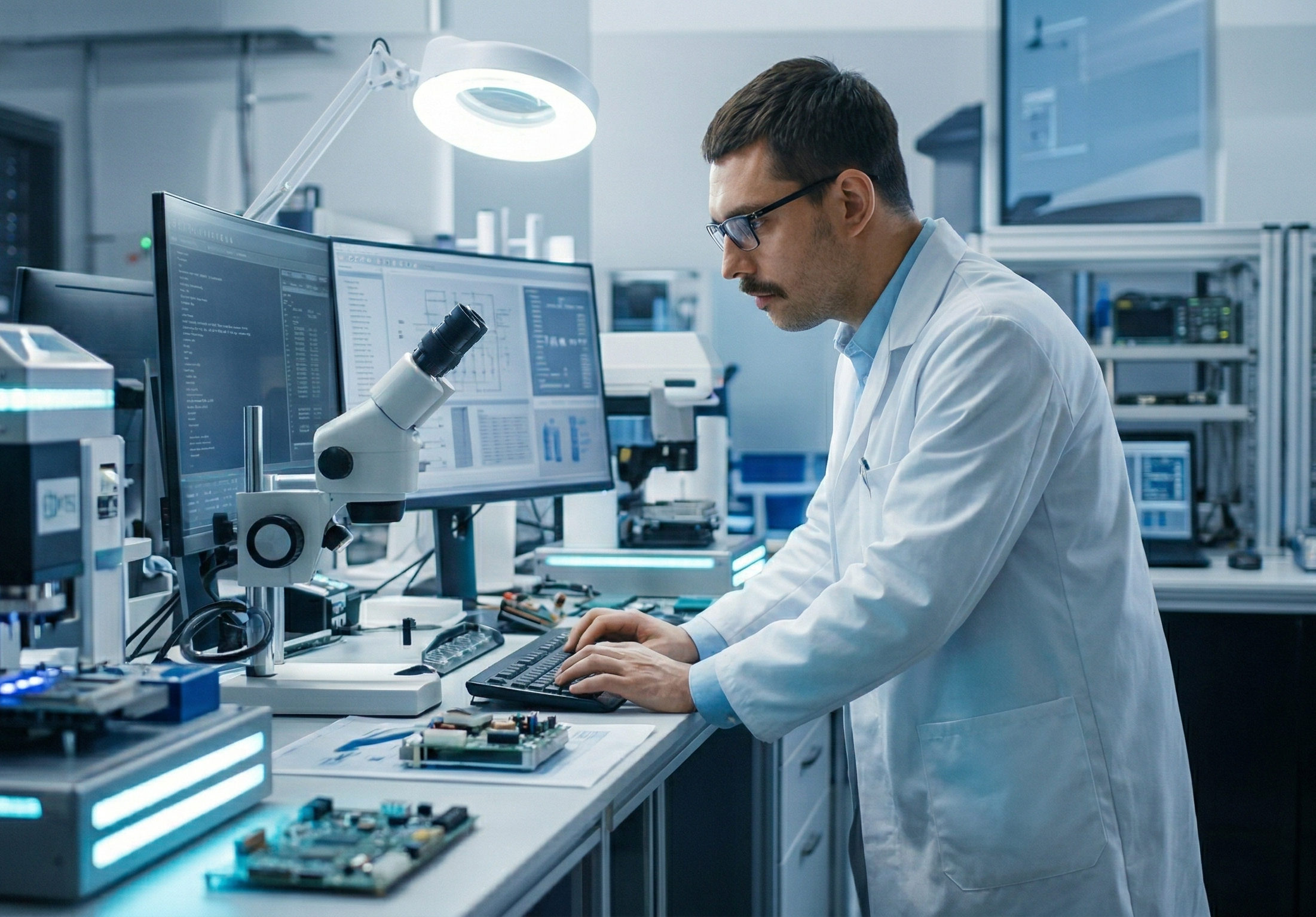 Scientist working in laboratory