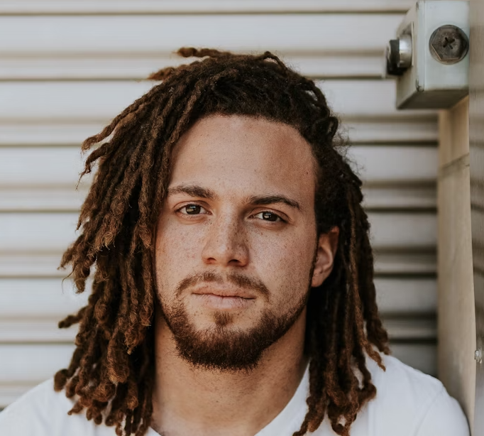 Man with dreadlocks portrait